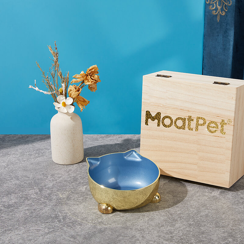 Moat Pet Golden Bowl - light-blue